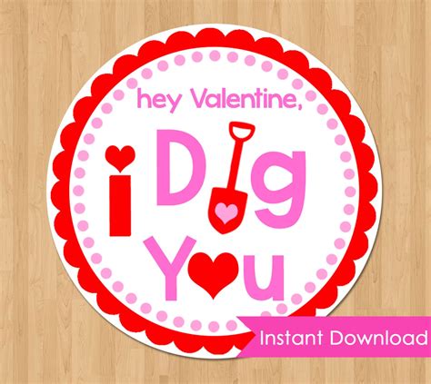 I Dig You Valentine Free Printable
